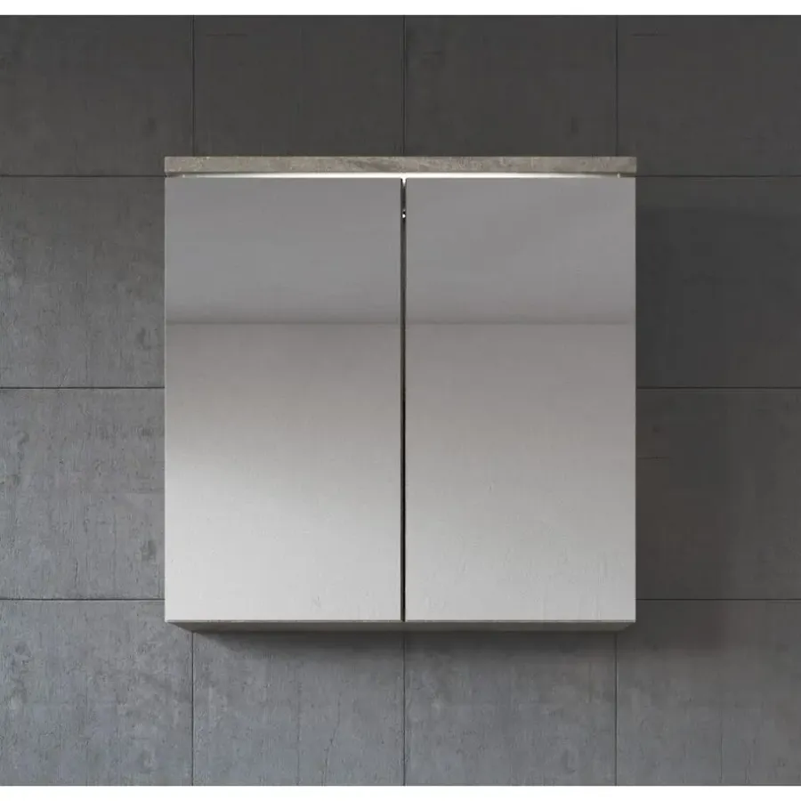 Badplaats Spiegelkast Toledo 60 x 20 x 60 cm - Beton Grijs - Badkamerkast