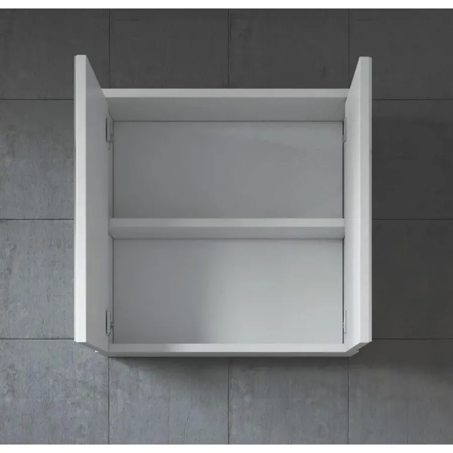 Badplaats Spiegelkast Toledo 60 x 20 x 60 cm - Wit - Badkamerkast Badkamer