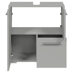 Badplaats Wastafel Onderkast Mars 60 x 30 x 60 cm - Mat Grijs - Badkamerkast –