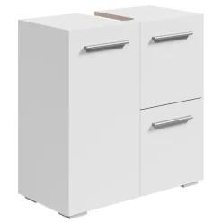 Wastafelkasten-Badplaats Wastafel Onderkast Mars 60 x 30 x 60 cm - Wit - Badkamerkast – Staand