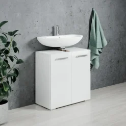 Wastafelkasten-Badplaats Wastafel Onderkast Jupiter 60 x 30 x 60 cm - Wit - Badkamerkast –