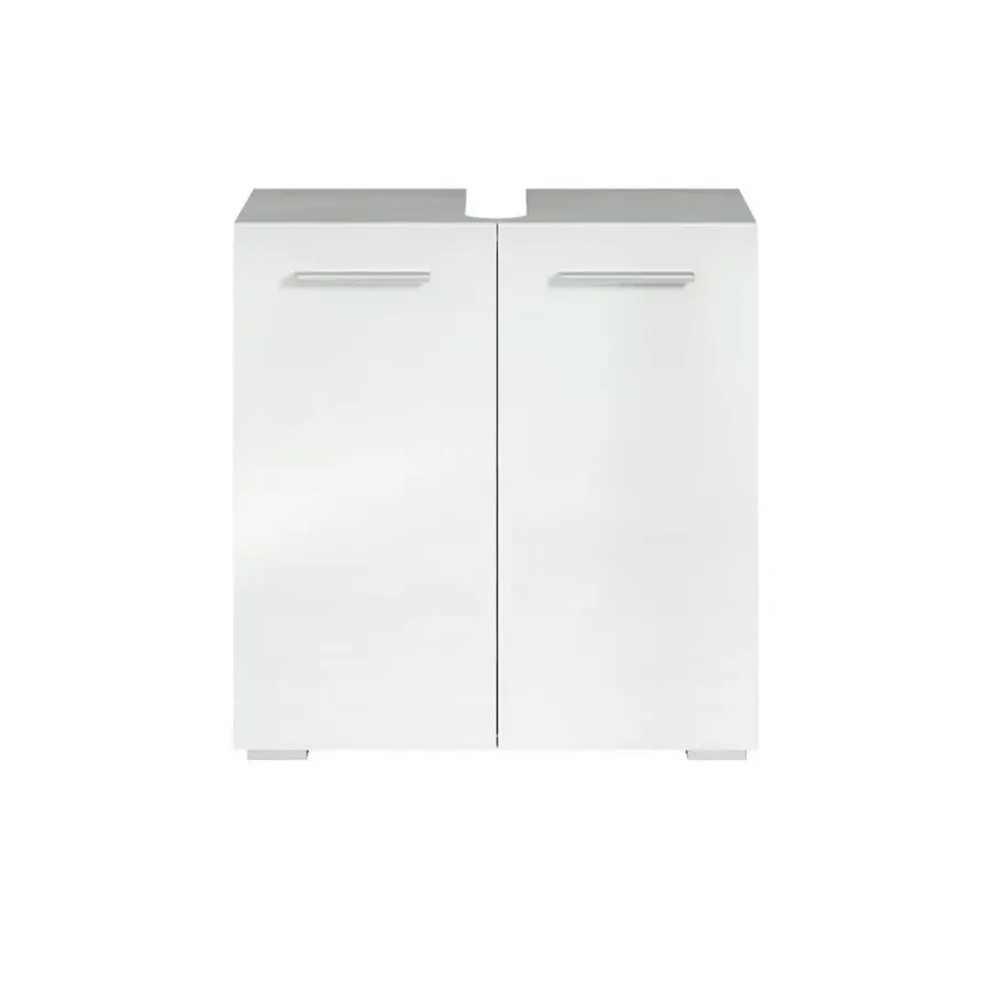 Wastafelkasten-Badplaats Wastafel Onderkast Jupiter 60 x 30 x 60 cm - Beton grijs met wit -