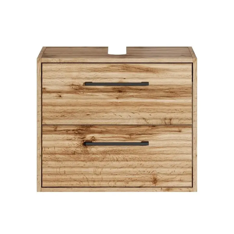 Wastafelkasten-Badplaats Wastafel Onderkast Etna 60 x cm 35 cm x 50 cm - Eiken - Badkamerkast –