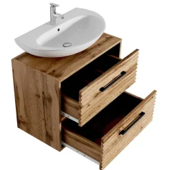 Wastafelkasten-Badplaats Wastafel Onderkast Etna 60 x cm 35 cm x 50 cm - Eiken - Badkamerkast –
