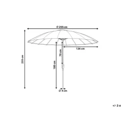 Beliani BAIA - Parasol - Rood - 270 cm - Polyester