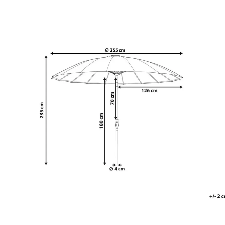 Beliani BAIA - Parasol - Rood - 270 cm - Polyester