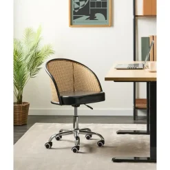 Bureaustoelen|Bureaustoelen-Leen Bakker BALTIMORE - Bureaustoel - Zwart - Kunstleer