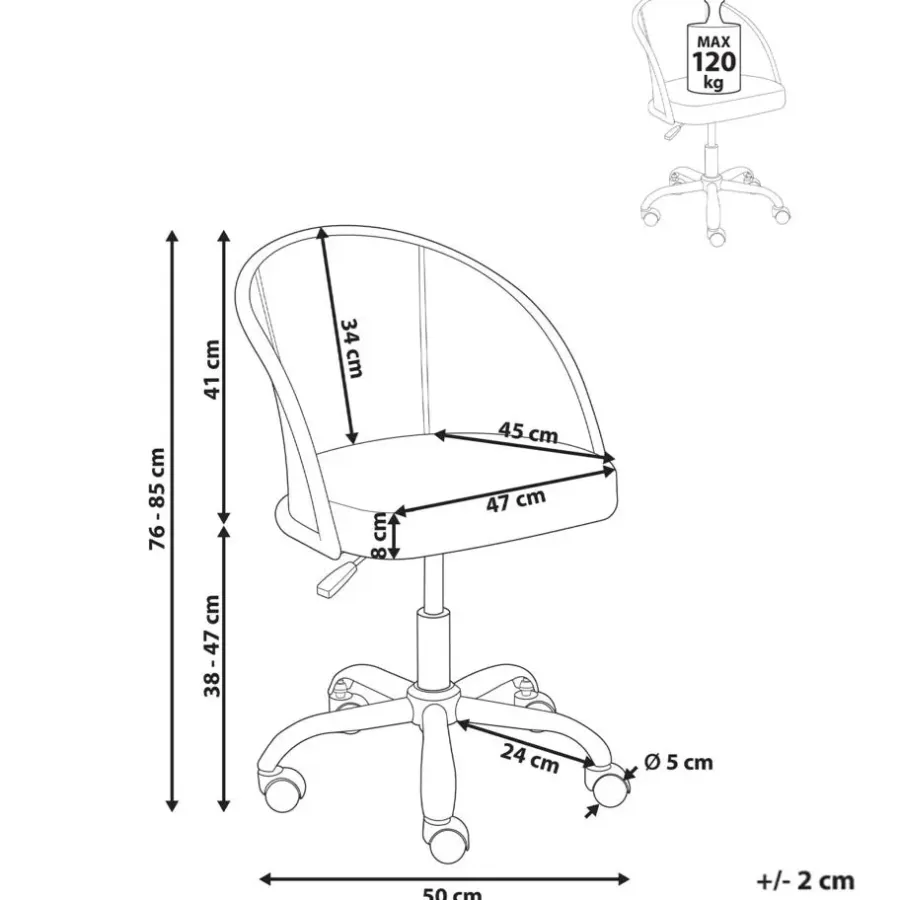 Bureaustoelen|Bureaustoelen-Leen Bakker BALTIMORE - Bureaustoel - Zwart - Kunstleer