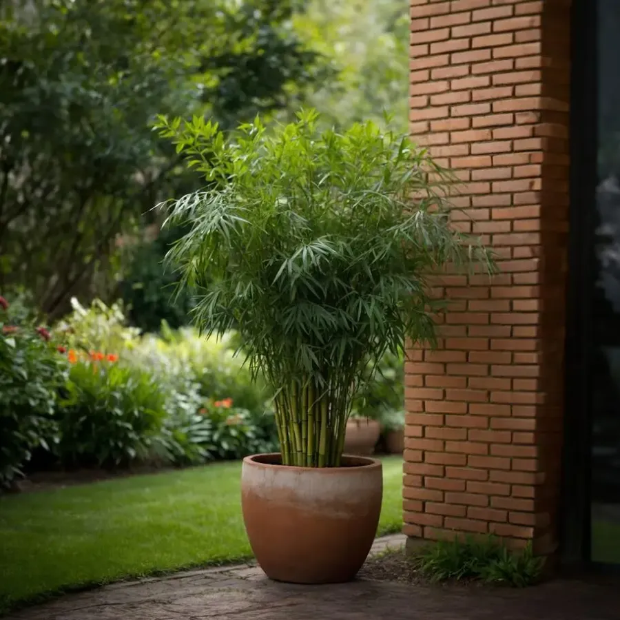 Planten-Plant in a Box Bamboe - Set van 3 - Fargesia rufa - Hoogte 25-40cm - ⌀13cm