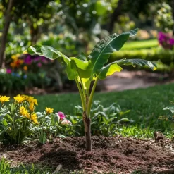 Plant in a Box Bananenplant - Musa basjoo - Hoogte 55-70cm - ⌀21cm