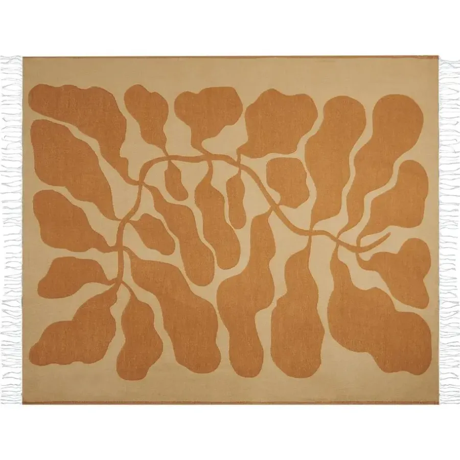 Plaids-Beliani BANGRE - Plaid - Oranje - 130 x 170 cm - Polyester