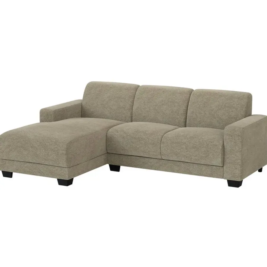Leen Bakker Bank Aberdeen met chaise longue links - Rebel - taupe