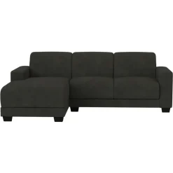 Hoekbanken-Leen Bakker Bank Aberdeen met chaise longue links - Preston - antraciet