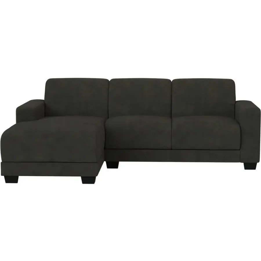 Hoekbanken-Leen Bakker Bank Aberdeen met chaise longue links - Preston - antraciet