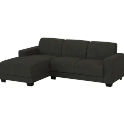 Hoekbanken-Leen Bakker Bank Aberdeen met chaise longue links - Preston - antraciet