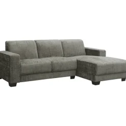 Hoekbanken-Leen Bakker Bank Aberdeen met chaise longue rechts - Cremona - grijs