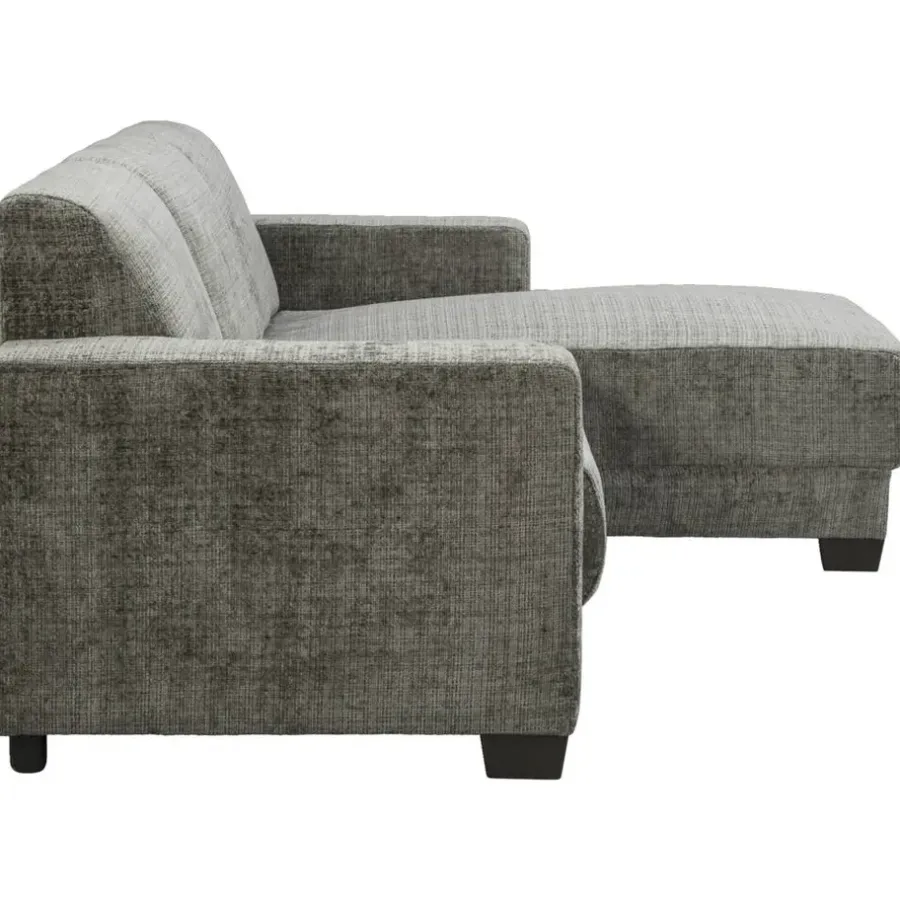 Hoekbanken-Leen Bakker Bank Aberdeen met chaise longue rechts - Cremona - grijs