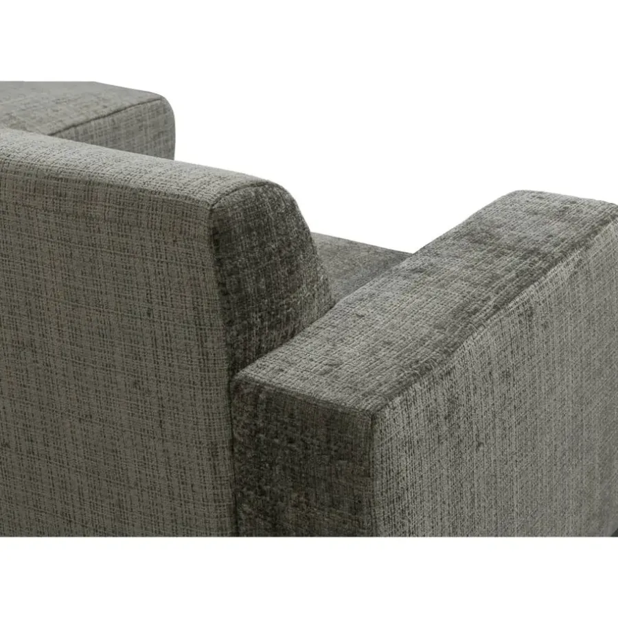 Hoekbanken-Leen Bakker Bank Aberdeen met chaise longue rechts - Cremona - grijs