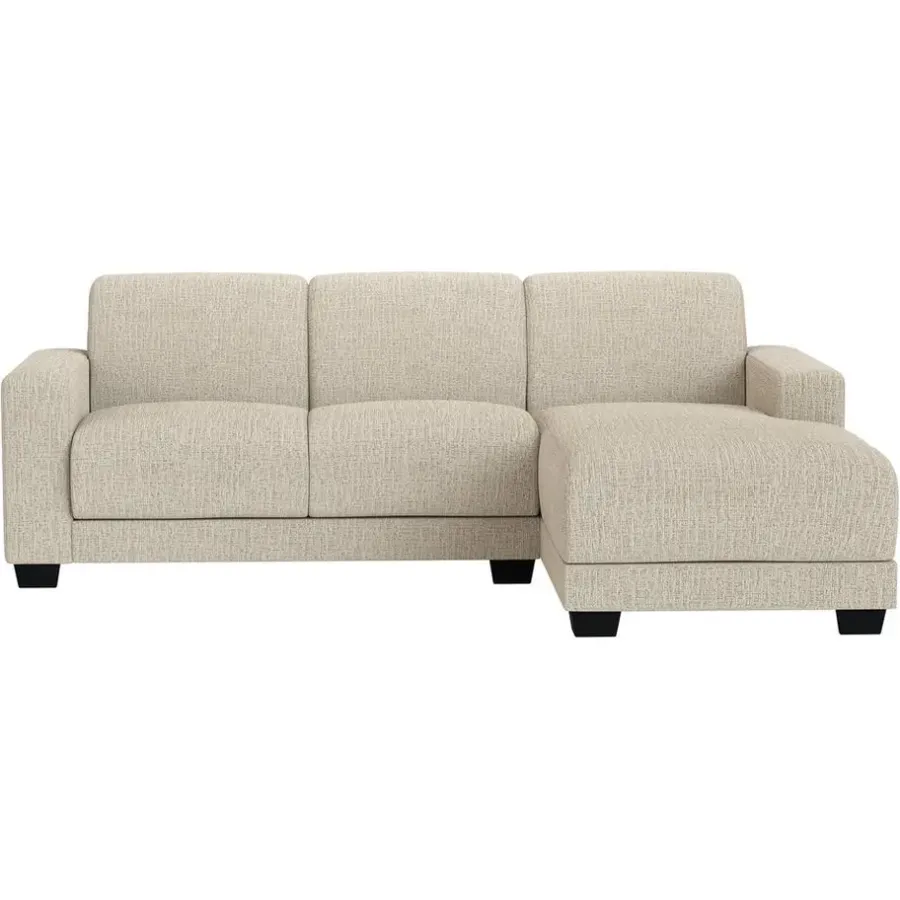 Leen Bakker Bank Aberdeen met chaise longue rechts - Kansas - crème