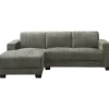 Leen Bakker Bank Aberdeen met chaise longue links - Cremona - grijs