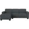 Hoekbanken-Leen Bakker Bank Aberdeen met chaise longue links - Kansas - grijs