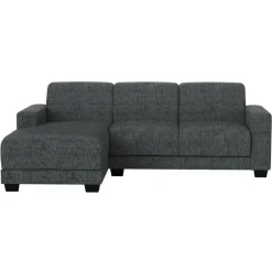 Hoekbanken-Leen Bakker Bank Aberdeen met chaise longue links - Kansas - grijs