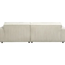 Hoekbanken-Leen Bakker Bank Brooklyn met chaise longue rechts - Soop - crème