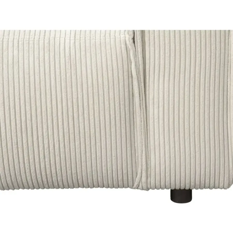 Leen Bakker Bank Brooklyn met chaise longue links - Soop - crème