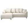 Hoekbanken-Leen Bakker Bank Elsa met chaise longue links - stof Eden - beige