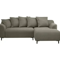 Leen Bakker Bank Elsa met chaise longue rechts - stof Eden - mokka