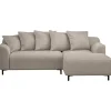 Hoekbanken-Leen Bakker Bank Elsa met chaise longue rechts - stof Anthology - beige