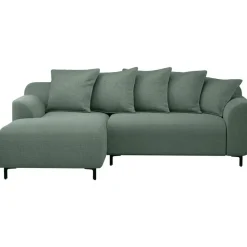 Leen Bakker Bank Elsa met chaise longue links - stof Eden - saliegroen