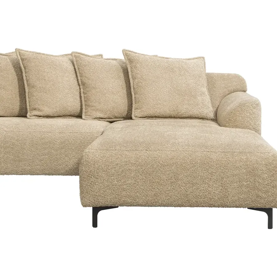 Hoekbanken-Leen Bakker Bank Elsa met chaise longue rechts - taupe