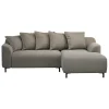 Leen Bakker Bank Elsa met chaise longue rechts - stof Eden - taupe