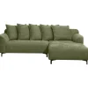 Hoekbanken-Leen Bakker Bank Elsa met chaise longue rechts - stof Anthology - groen
