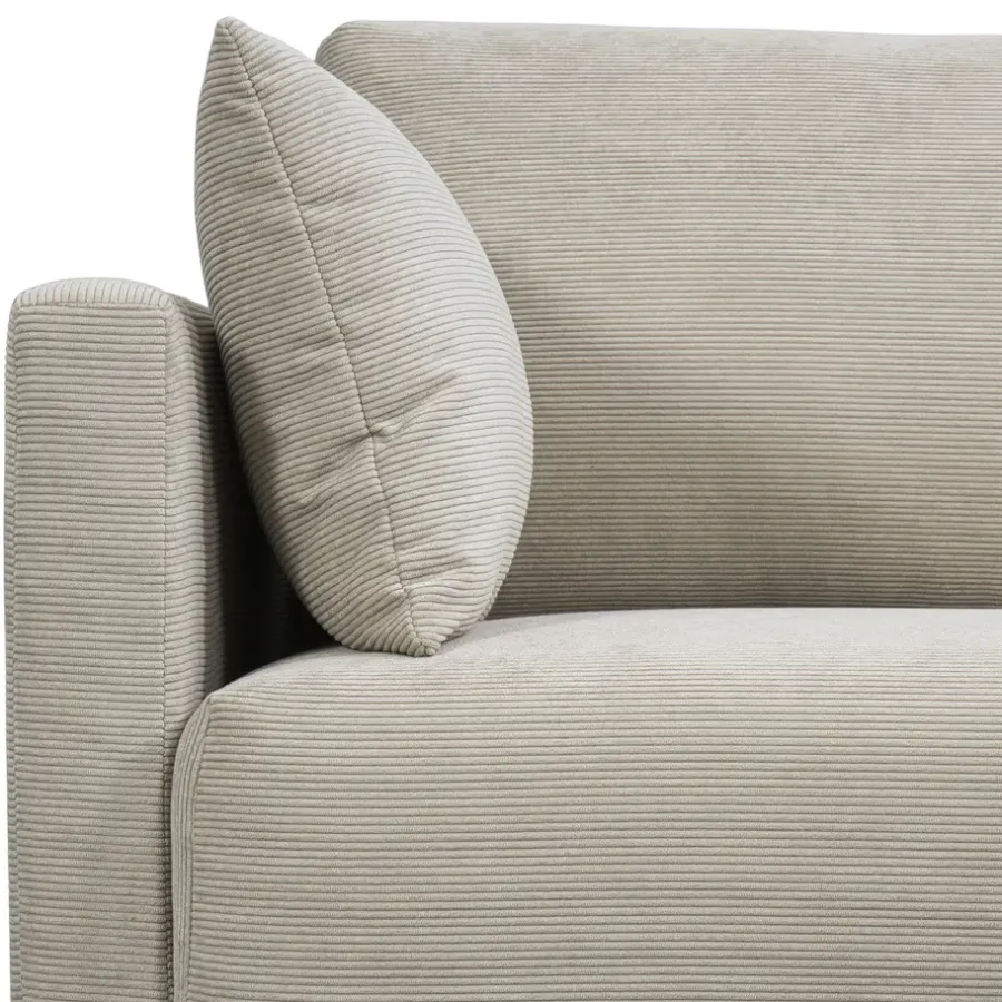 2,5 En 3-Zits Banken-Leen Bakker Bank Siem 3-zits - ribstof Fjord - beige