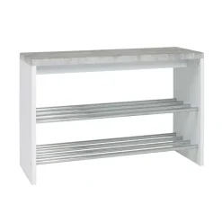 Haku Bank Tillio 81cm, 2 rekken - chroom/beton decor