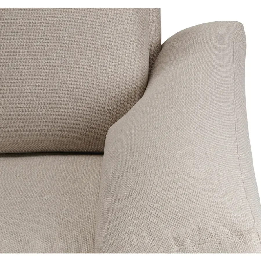 Leen Bakker Bank Tom met chaise longue rechts - Basel - beige