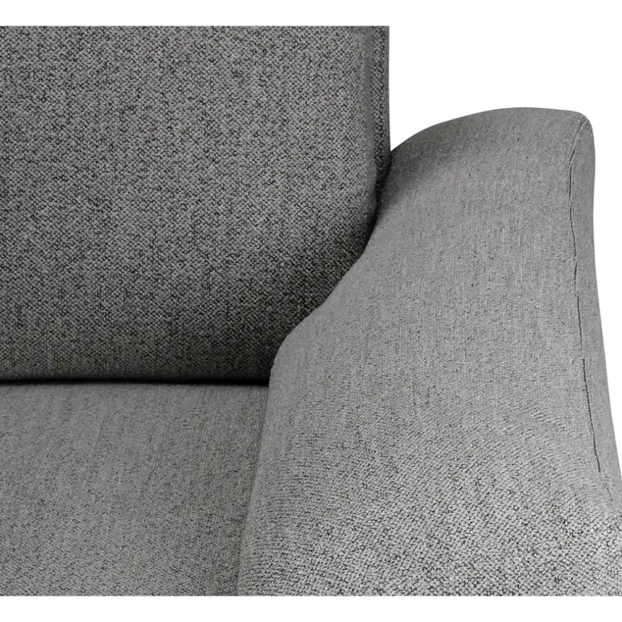 Hoekbanken-Leen Bakker Bank Tom met chaise longue rechts - Monza - grijs