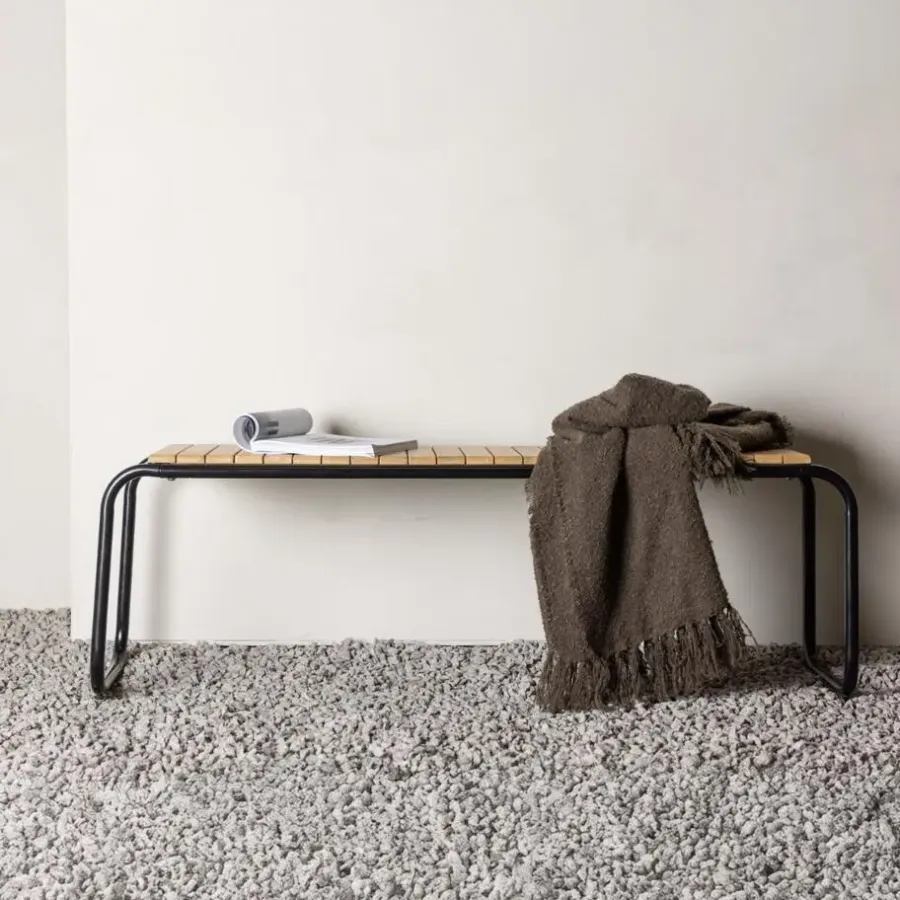 Fjôrd Bankje Naturel Hout - 136x40x46cm - Holmbeck
