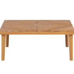 Beliani BARATTI - Loungeset voor 4 - Lichte houtkleur/Beige - Acaciahout