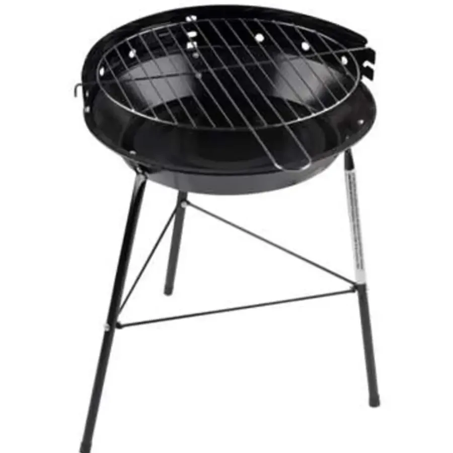 Merkloos Barbecue - houtskool BBQ - driepoot - zwart - 33 x 43 cm