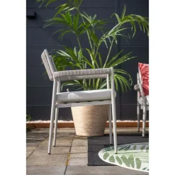 Tuinstoelen-Garden Impressions Barcelona dining fauteuil - taupe - rope grey sand - valley sand