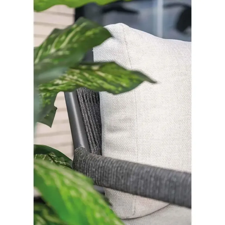 Garden Impressions Barcelona lounge-diningset -5-dlg. - c. black -dark grey - valley sand
