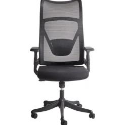 Bureaustoelen|Bureaustoelen-Leen Bakker BARD - Bureaustoel - Zwart - Stof