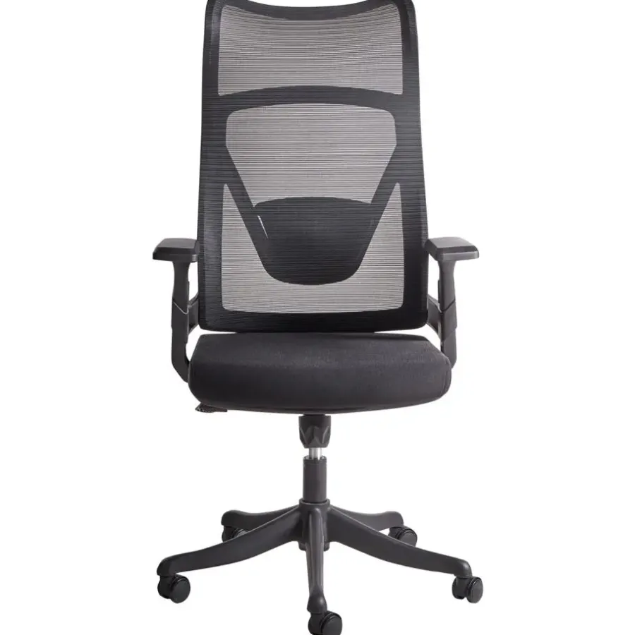 Bureaustoelen|Bureaustoelen-Leen Bakker BARD - Bureaustoel - Zwart - Stof