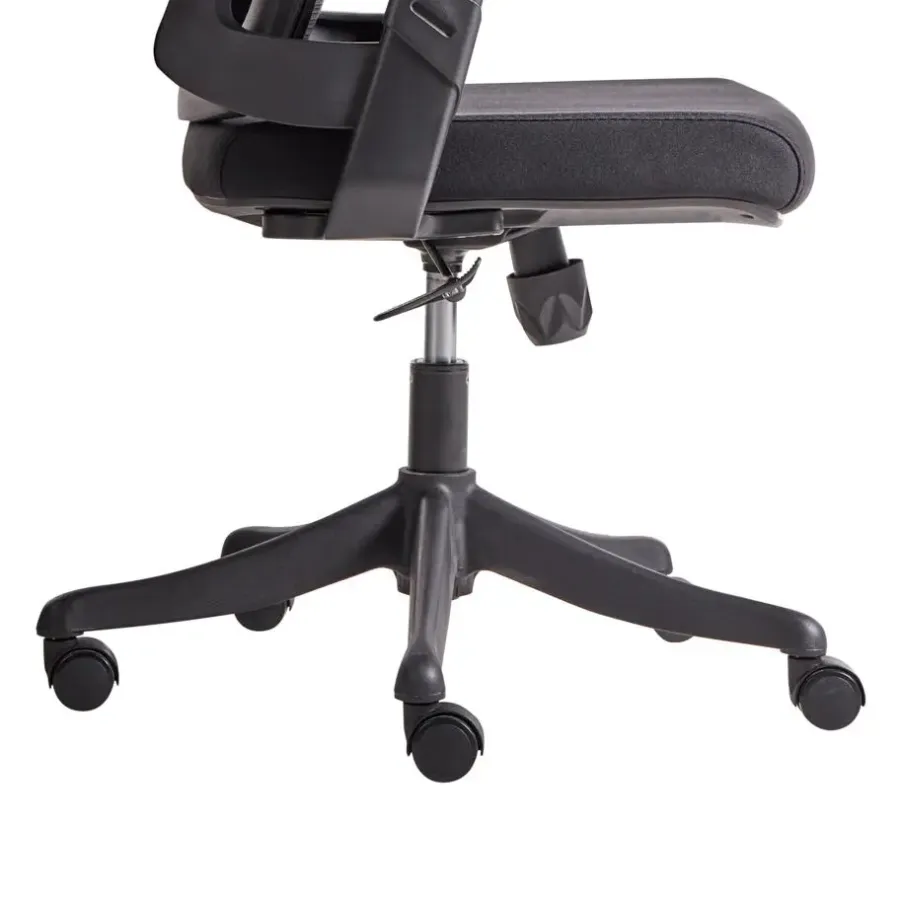 Bureaustoelen|Bureaustoelen-Leen Bakker BARD - Bureaustoel - Zwart - Stof