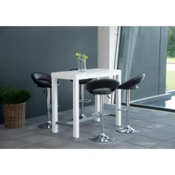 Barkrukken-Giga Living Barkruk - Zwart PU leer - Zithoogte 79cm - Trana - Set van 2
