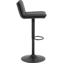 Giga Living Barkruk Donkergrijs Stof - Zithoogte 68-89cm - Tregoss - Set van 2