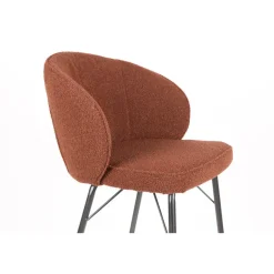 Giga Living Barkruk Oranje Stof - Zithoogte 75cm - 50x52x100cm - Joa - Set van 2